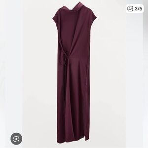 Zara Deep Purple Satin Maxi Dress